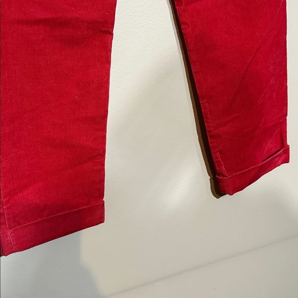 J. Crew Vibrant Red Corduroy Pants city fit